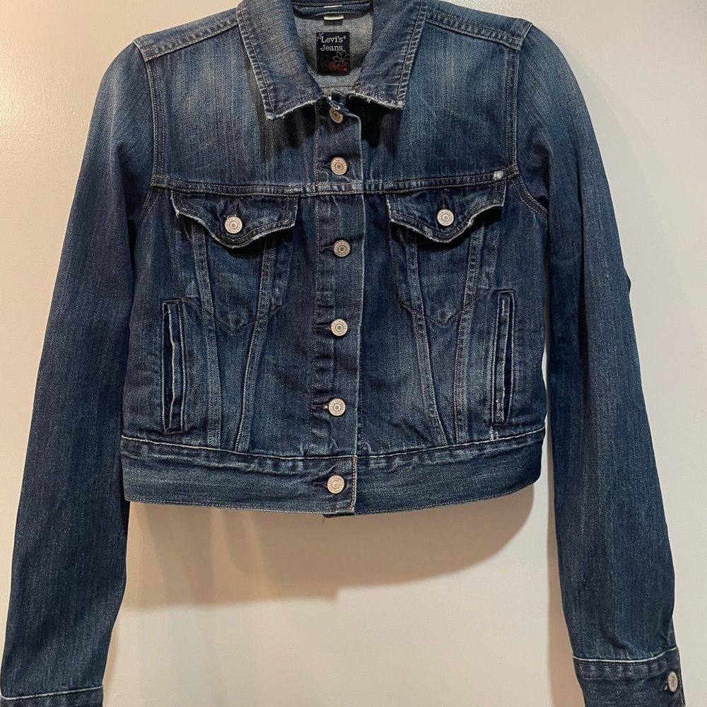 Levi's Classic Indigo 100% Cotton Cropped Jacket